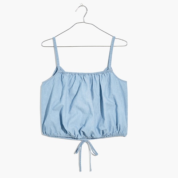 Madewell Chambray Meriden Top in Vineshire Wash Blue Size - Picture 5 of 15